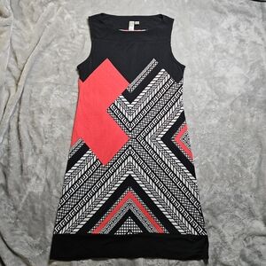 Emma & Michele Sleeveless Geometric Print Dress – Size M